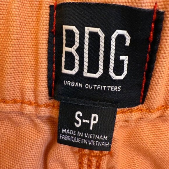 BDG Urban Outfitters Orange Denim High Waisted Cuffed Shorts Women's Size S P - Picture 4 of 6
